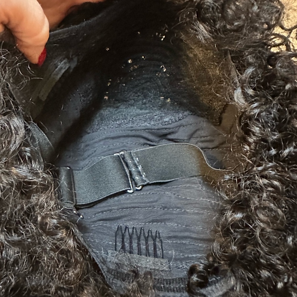 Human Curly Black Wig for Women - Picture 4 of 4